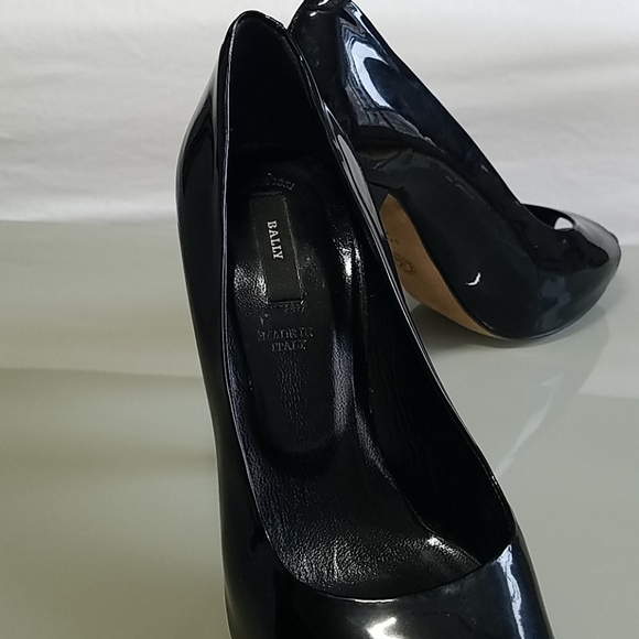 Bally Patent Leather Peep-Toe Pumps - Picture 12 of 14